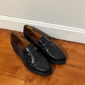 Franco Sarto Shiny Black Loafers for Men